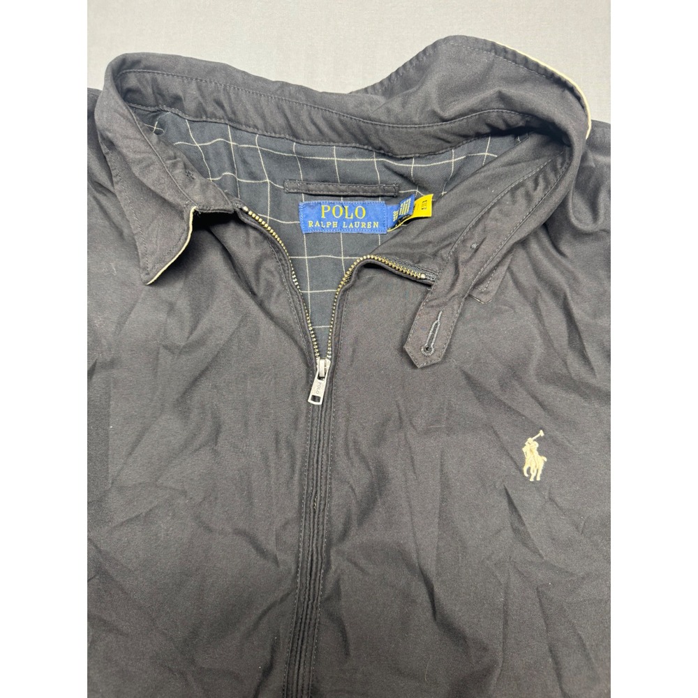 Polo Ralph Lauren Mens Bi-Swing Windbreaker Jacket Black 3XL Pony Logo Full Zip